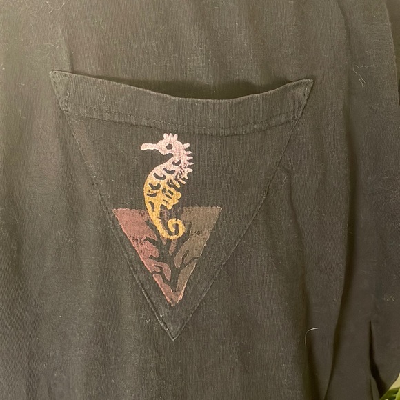 Focus short sleeve black ocean theme maxi dress - Picture 5 of 7